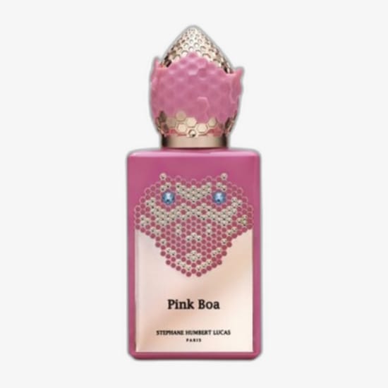 Originaalpakend Stéphane Humbert Lucas 777 Pink Boa EDP parfüümile Stéphane Humbert Lucas 777 Pink Boa EDP pudeli detailvaade