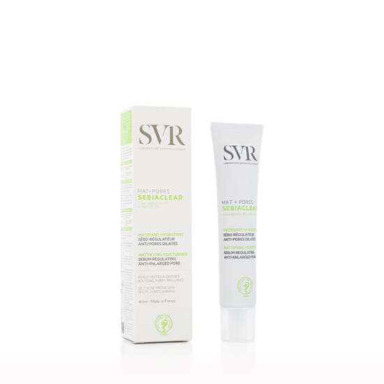 SVR Sebiaclear Mat + Pores – pakend ja kerge tekstuur SVR Sebiaclear Mat + Pores kosmeetikatooted pakendis