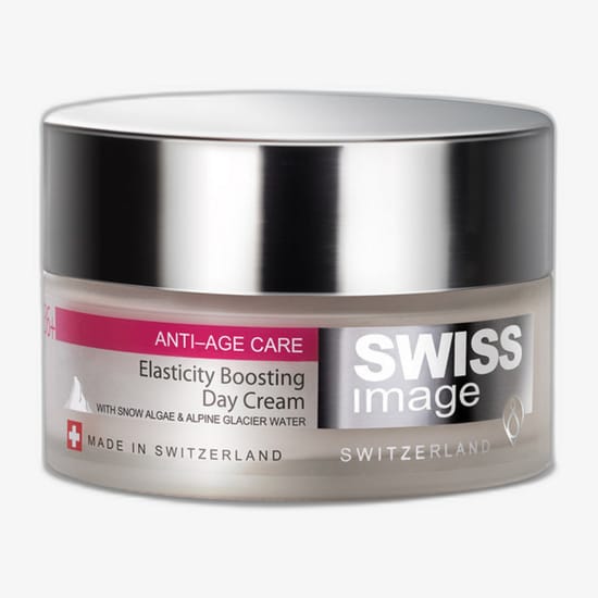 SWISS Image Anti-Age Care Elasticity Boosting Day Cream Packaging SWISS Image Anti-Age Care Elasticity Boosting Day Cream enhances skin elasticity and hydration