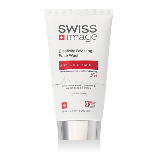SWISS Image Anti-Age Care 36+ näopesu pudeli lähedalt
