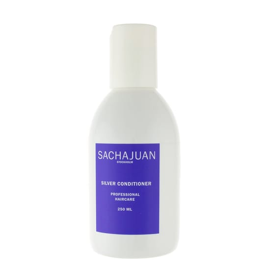 Bottle of sachajuan silver conditioner for hair care