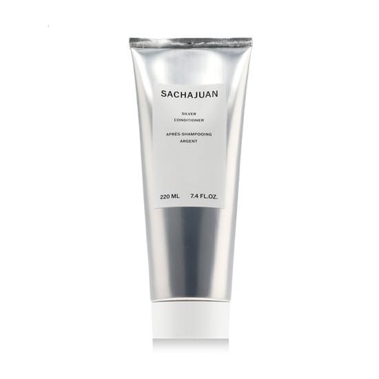 Bottle of sachajuan silver conditioner for hair care