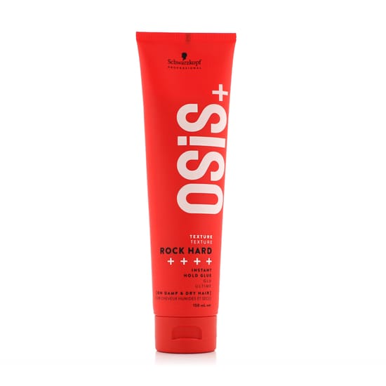 Close-up of Schwarzkopf Osis+ Rock Hard Instant Hold Glue bottle