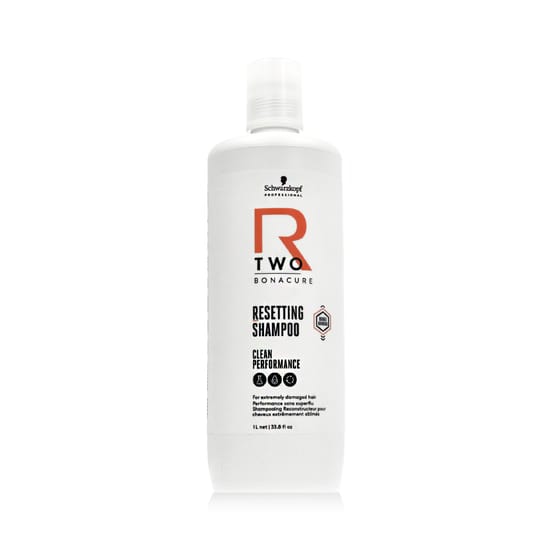 Bottle of schwarzkopf professional bonacure r-two resetting shampoo