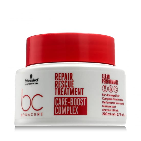 Оригинальная упаковка Schwarzkopf Professional BC Bonacure Repair Rescue Care-Boost Complex Hairmask Крупный план Schwarzkopf Professional BC Bonacure Repair Rescue Care-Boost Complex Hairmask
