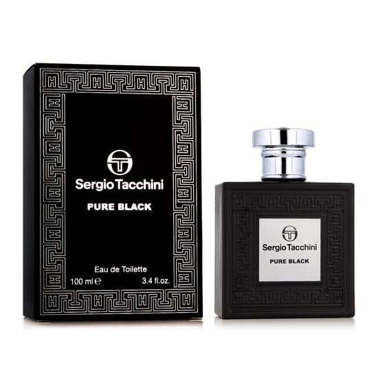 Sergio Tacchini Pure Black EDT pudeli lähivõte