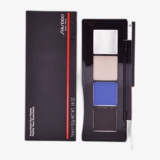 Lähem pilk Shiseido Essentialist Eye Palette (04 Kaigan Street Waters) silmadele mõeldud lauvärvipalett