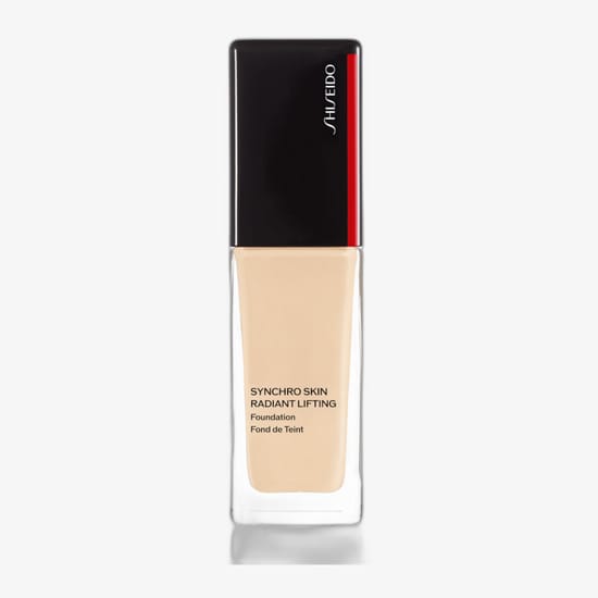 Detail of Shiseido Synchro Skin Radiant Lifting Foundation Bottle in Shade 160 Shell