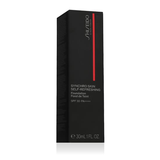 Shiseido Synchro Skin Self-Refreshing Foundation SPF 30 (130 Opal) detailvaates, loomulik viimistlus