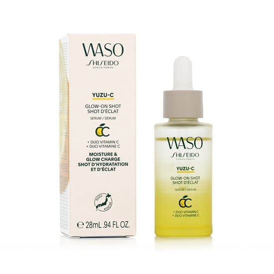 Shiseido waso yuzu-c beauty glow-on-shot serum pudeli lähivõte