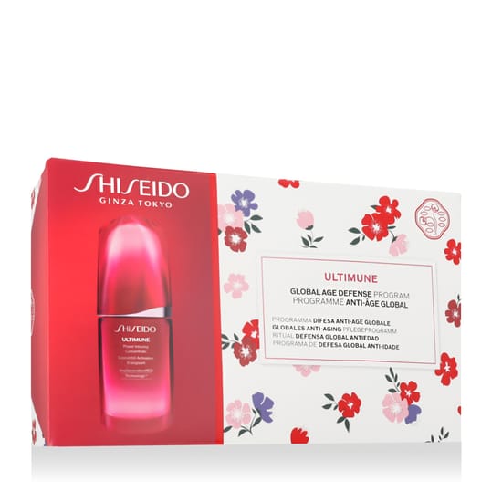 Элегантный набор Shiseido Global Age Defense Program, демонстрирующий премиальный уход