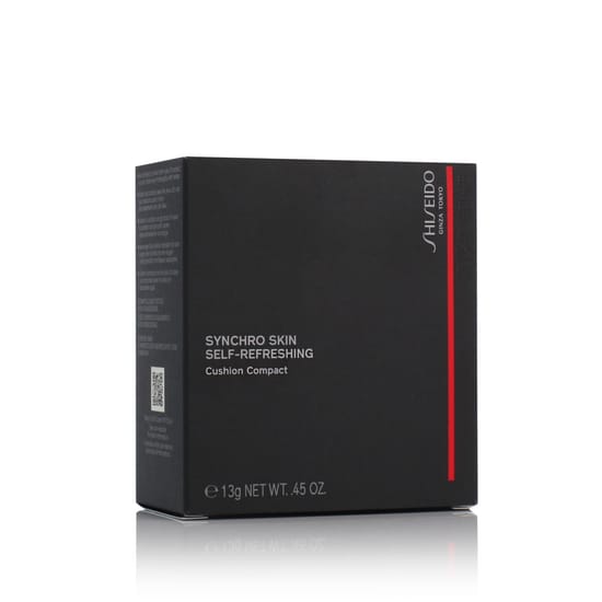 Shiseido Synchro Skin Self-Refreshing Cushion Compact 210 Birch – detailne vaade kergele ja kompaktsele jumestustootele