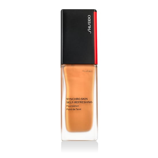 Shiseido Synchro Skin Self-Refreshing Foundation SPF 30 (410 Sunstone) pudeli lähivõte