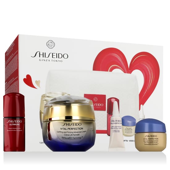 Shiseido vital perfection lifting & firming ritual set elegantset esitletud