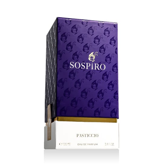 Sospiro Pasticcio EDP parfüümi pudel lähivaatlusel