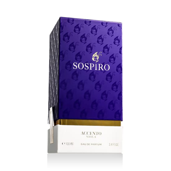 Close-up of the Sospiro Accento Viola EDP bottle