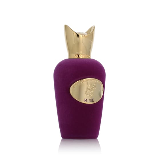 Close-up of Sospiro Muse EDP perfume bottle