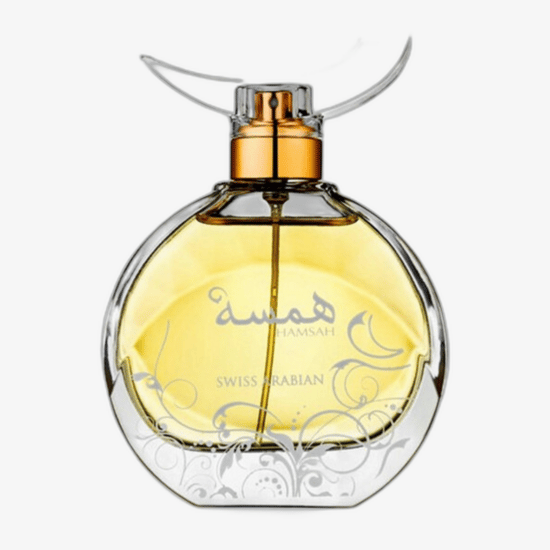Bottle of Swiss Arabian Hamsah EDP up close