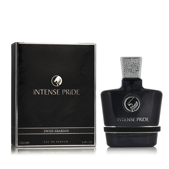 Swiss Arabian Intense Pride EDP elegantne flakon valgel taustal