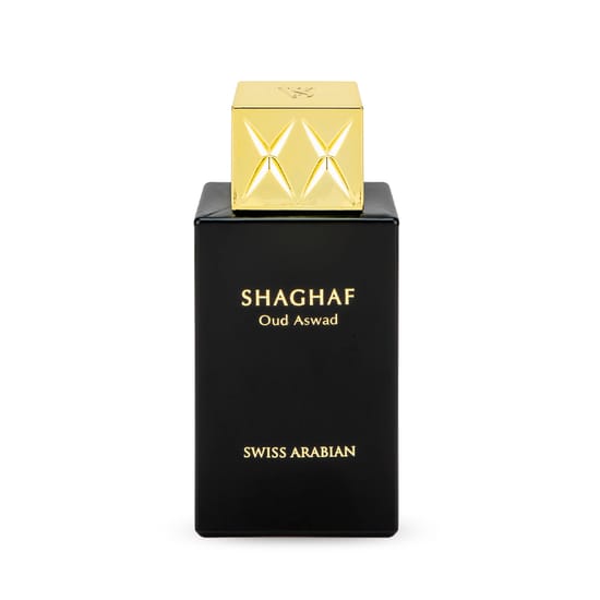 Swiss Arabian Shaghaf Oud Aswad EDP pudel valgel taustal