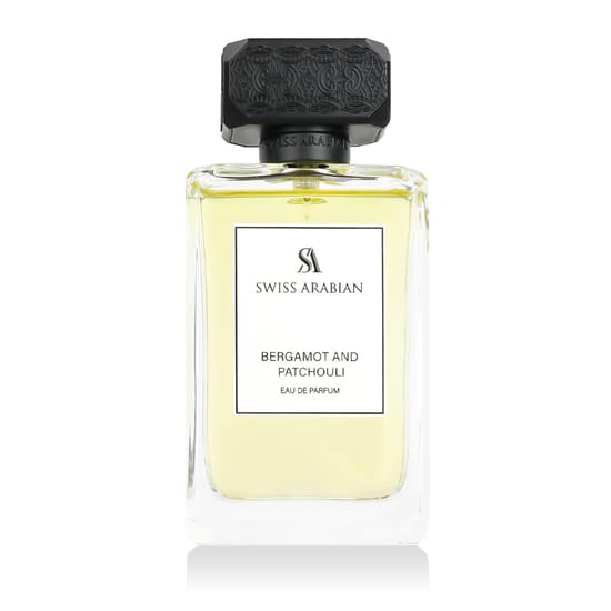 Swiss Arabian Bergamot and Patchouli EDP parfüümipudeli pakend
