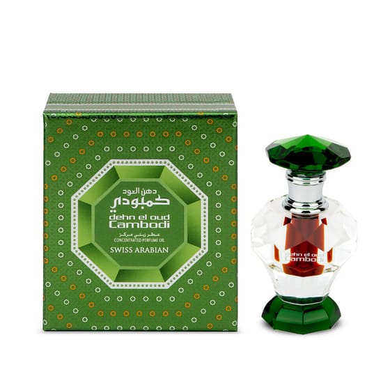 bottle of Swiss Arabian Dehn El Oud ?ambodi perfumed oil