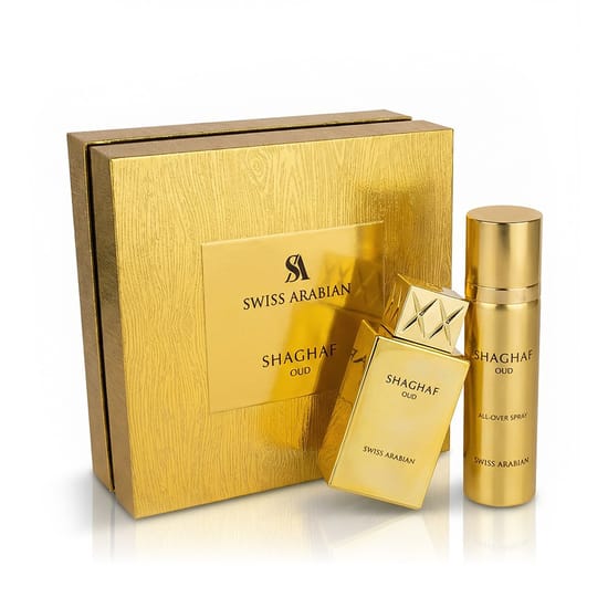 Swiss Arabian Shaghaf Oud EDP ja bodyspray – elegantne komplekt kaasaegseks eneseväljenduseks