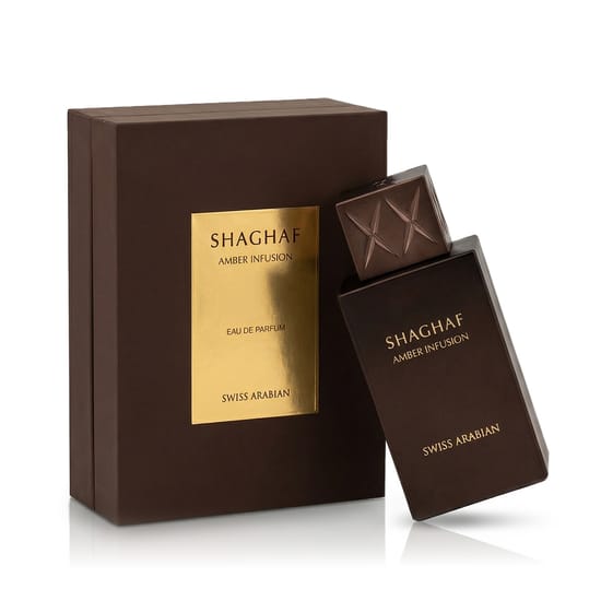Swiss Arabian Shaghaf Amber Infusion EDP pudel lähedalt