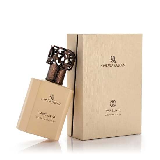 Swiss Arabian Vanilla 01 EP pudeli detailne kujutis