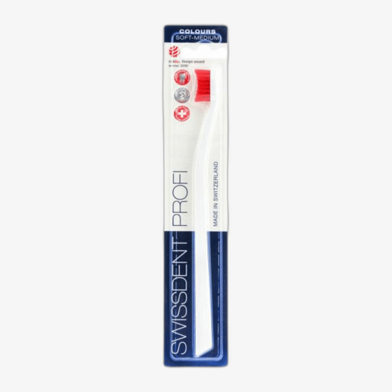 Swissdent Colours Soft-Medium valge hambahari detailvaade