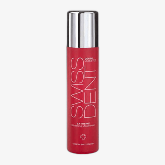 Bottle of Swissdent Extreme Mouthspray with a refreshing effect