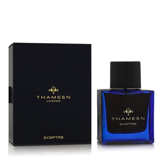 Close-up of the sophisticated Thameen Sceptre EP perfume bottle