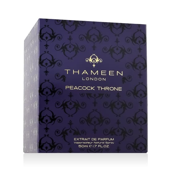 Изящная упаковка Thameen Peacock Throne EP Флакон Thameen Peacock Throne EP крупным планом