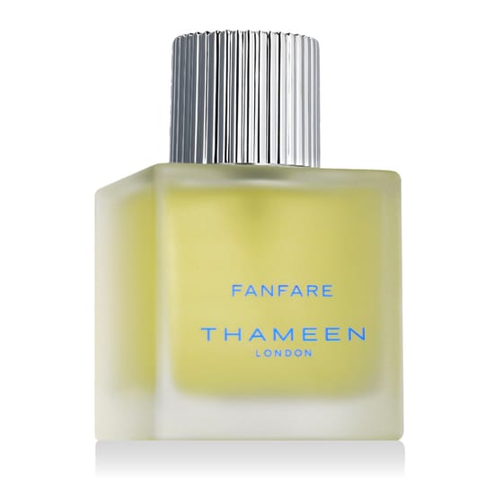Close-up of Thameen Fanfare EDT bottle