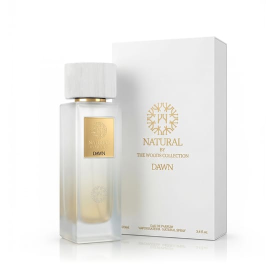 Original packaging of The Woods Collection Natural Dawn EDP Elegant bottle of The Woods Collection Natural Dawn EDP