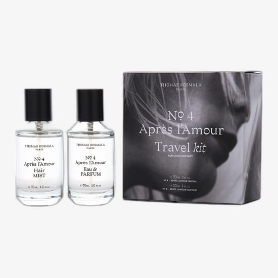 Refined spray sample of Thomas Kosmala No.4 Aprés l'Amour EDP, highlighting its elegant minimalist design