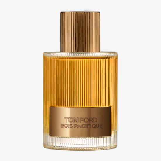 Original packaging of Tom Ford Bois Pacifique EDP Close-up of Tom Ford Bois Pacifique EDP bottle