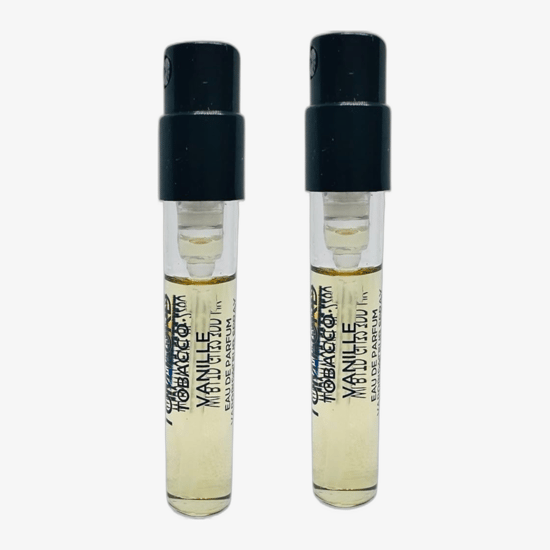 Close-up of Tom Ford Tobacco Vanille EDP spray sample