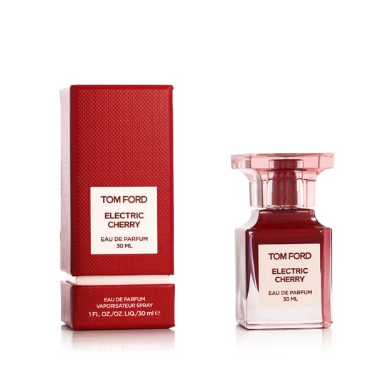 Bottle of Tom Ford Electric Cherry EDP up close