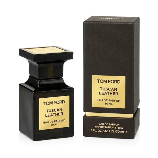 Tom Ford Tuscan Leather EDP – parfüümipudel lähedalt