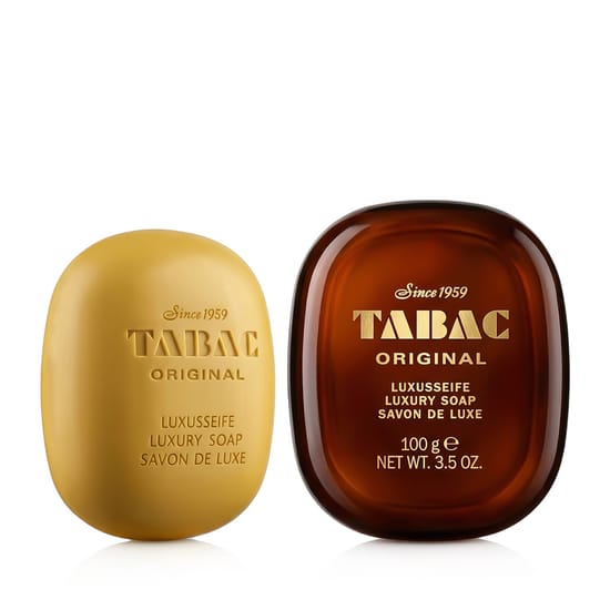 Tabac Original Perfumed Soap Close-Up View Tabac Original Perfumed Soap Bar with Elegant Packaging