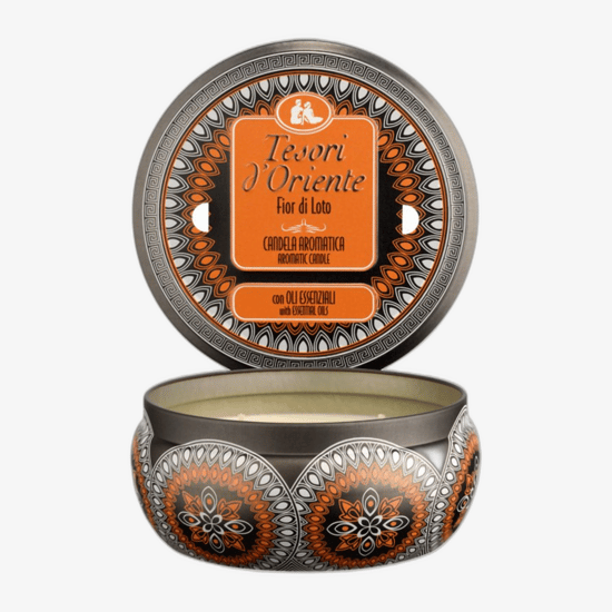 Elegant Tesori d'Oriente Fior di Loto Scented Candle in a Beautiful Setting