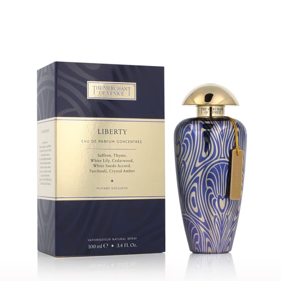 Close-up image of The Merchant of Venice Liberty EDP bottle