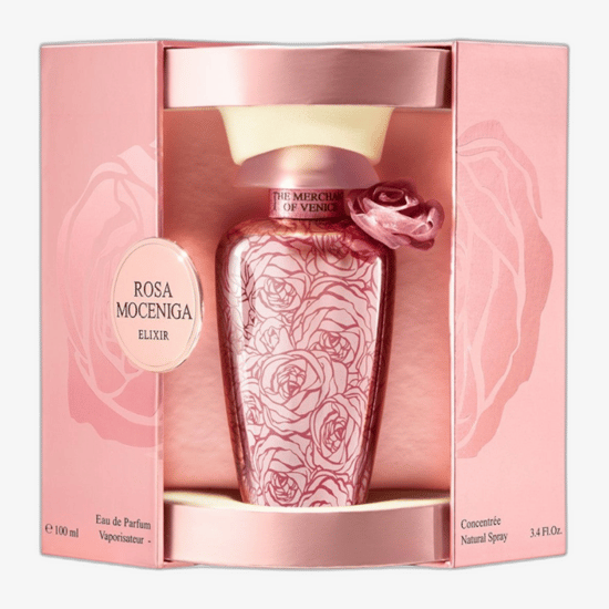 Elegant bottle of the merchant of venice rosa moceniga edp