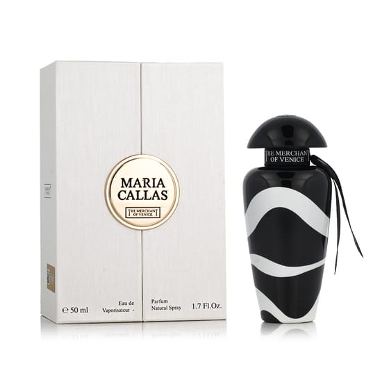 Elegant bottle of The Merchant of Venice Maria Callas Eau de Parfum
