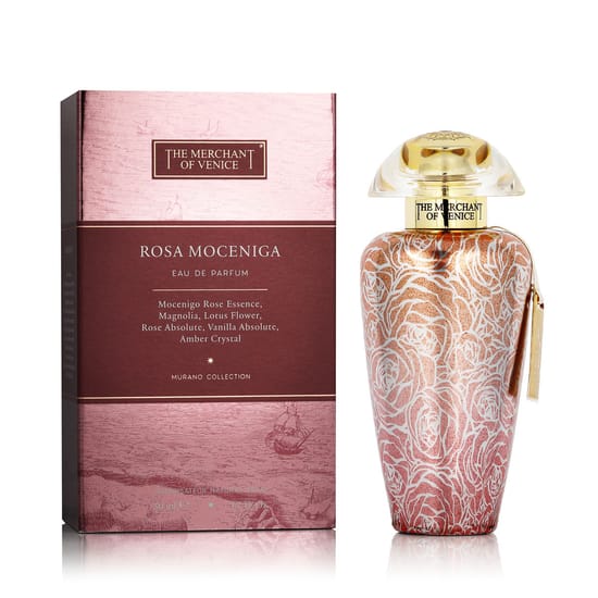 Флакон Rosa Moceniga EDP отражает минималистичный и современный стиль аромата