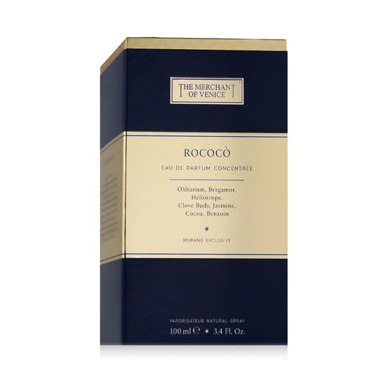 Elegant bottle of The Merchant of Venice Rococò EDP Concentrèe featuring refined design
