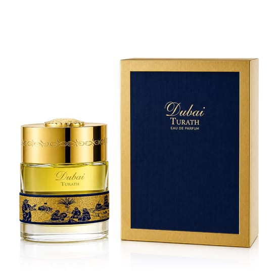 Elegant bottle of The Spirit of Dubai Turath EDP