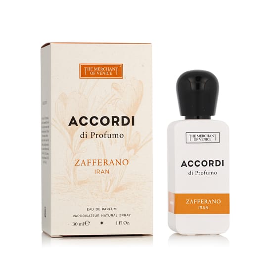 Дизайн флакона The Merchant of Venice Zafferano Iran Eau De Parfum отражает лаконичную эстетику серии