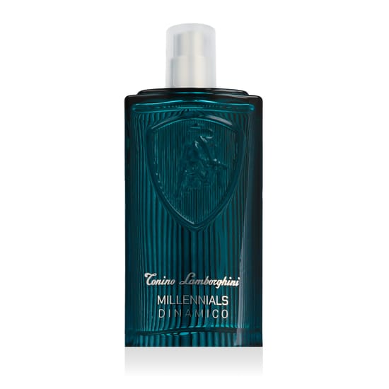 Authentic packaging of Tonino Lamborghini Millennials Dinamico EDT Sophisticated bottle of Tonino Lamborghini Millennials Dinamico EDT